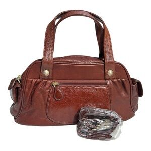 NEW Osgoode Marley Brandy Brown Cowhide Leather Tote Shoulder Crossbody Bag